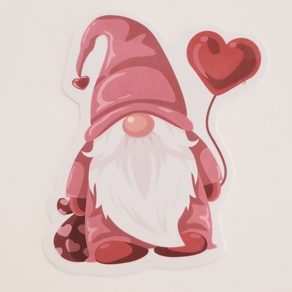 10/$10 Gnome & Heart Balloon Sticker - Picture 1 of 1